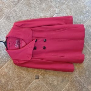 Guess Pink Wool Pea/Dress Coat Size M